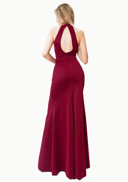 Viviane Wine Dress