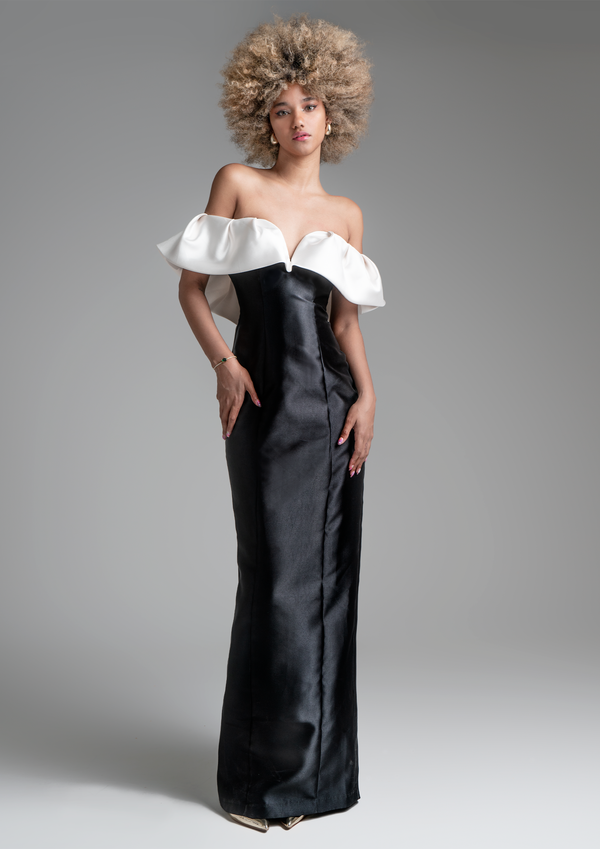 Zendaya Black & White Dress