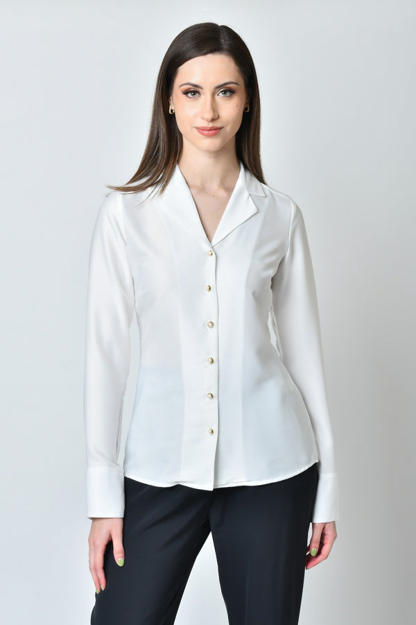 Celine White Blouse