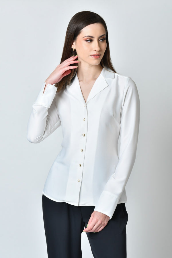 Celine White Blouse