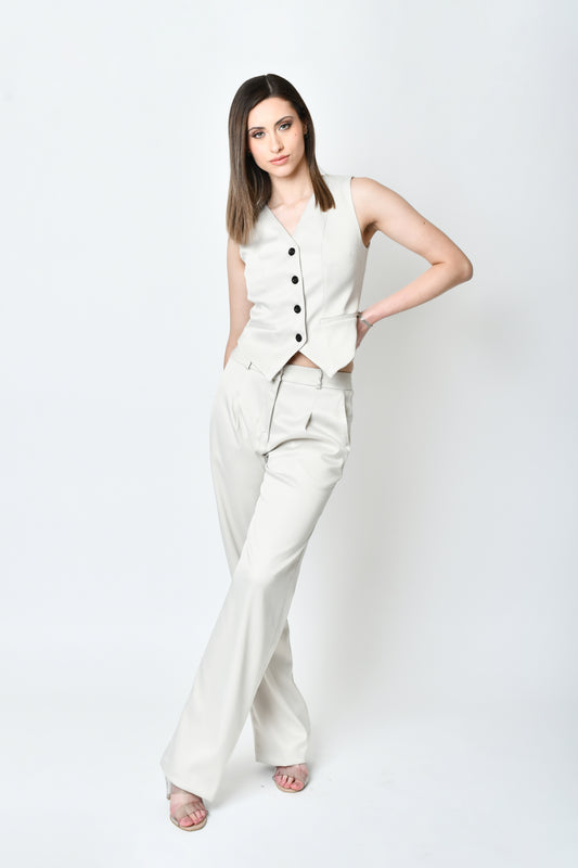 Catalina Beige Waistcoat