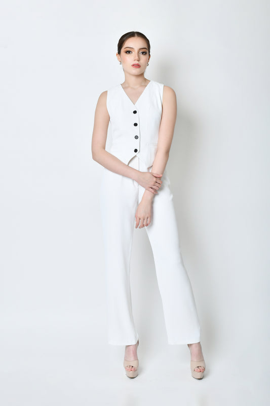 Catalina White Waistcoat