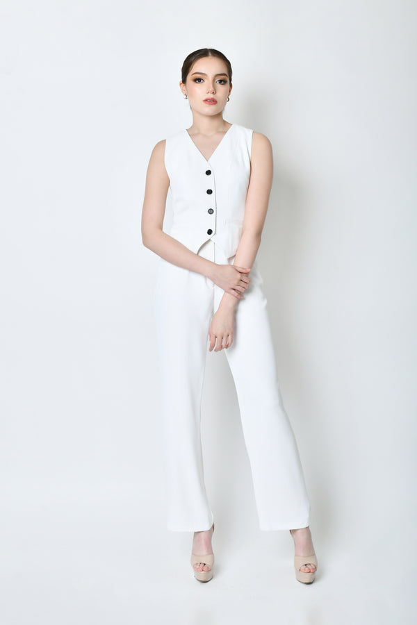 Catalina White Waistcoat