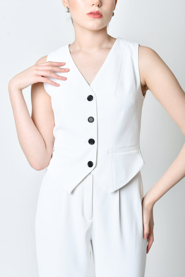 Catalina White Waistcoat