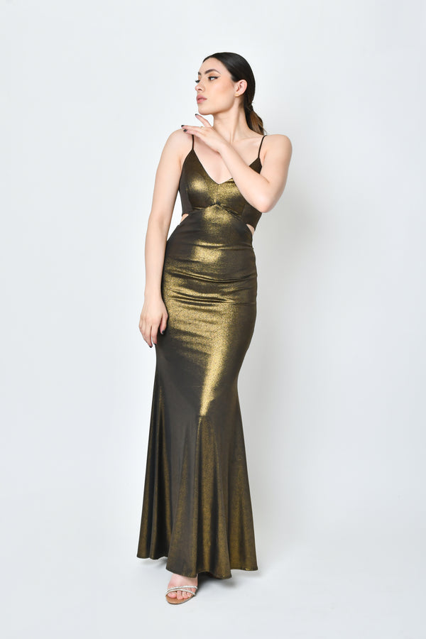 Alia Old Gold Dress