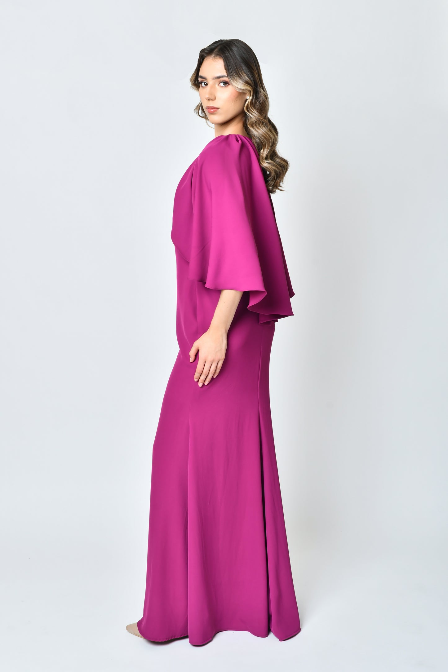 Caterina Magenta Dress