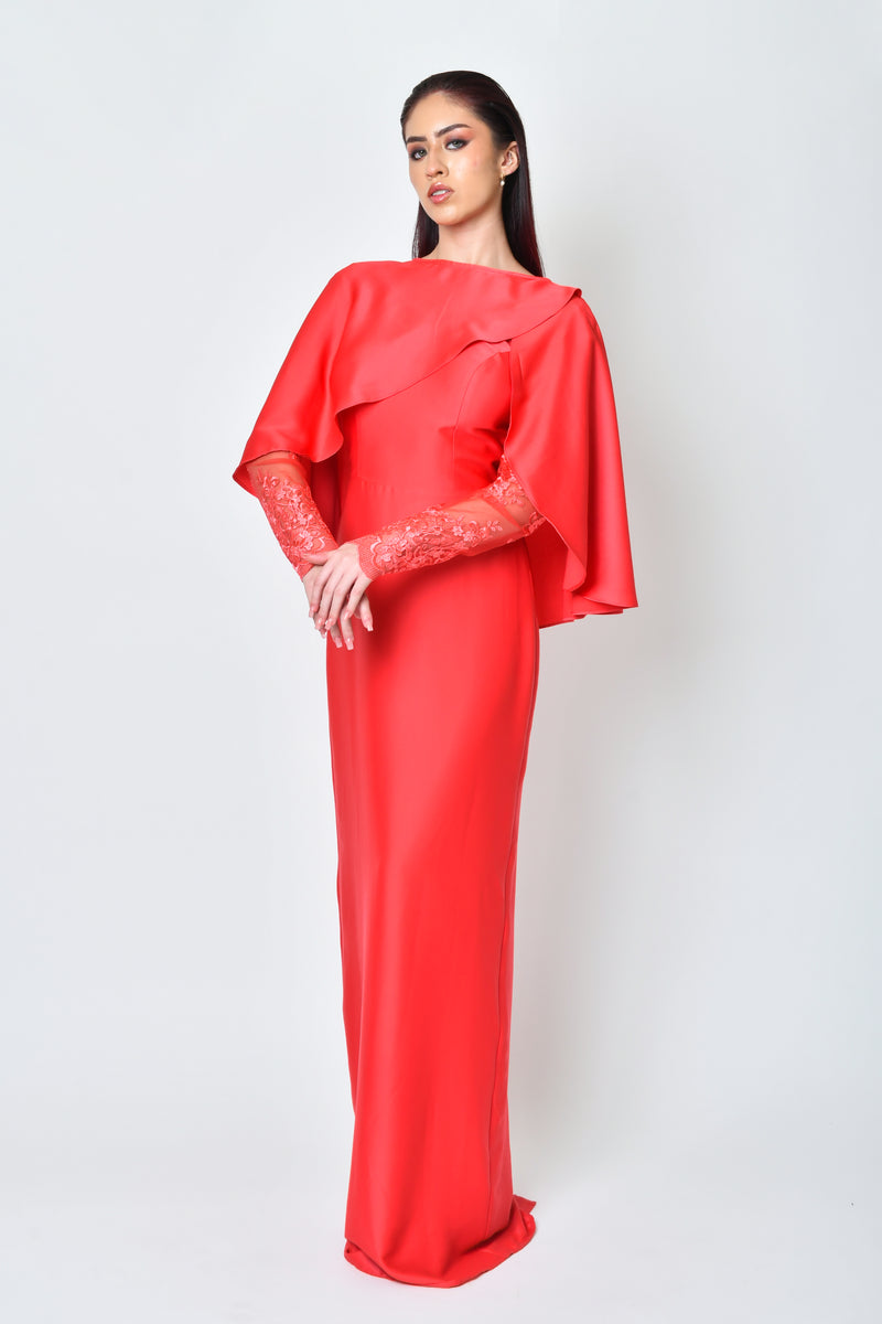 Selina coral dress