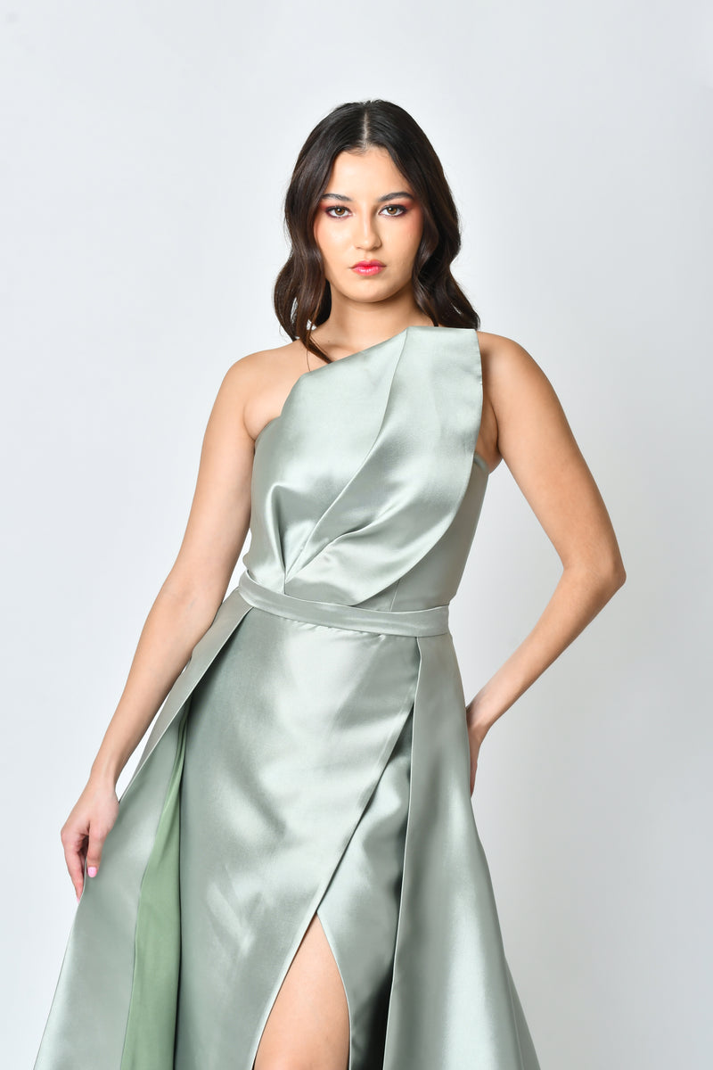 Belah Green Dress