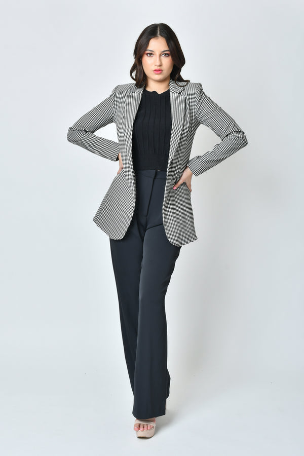 Aurora Black and White Blazer