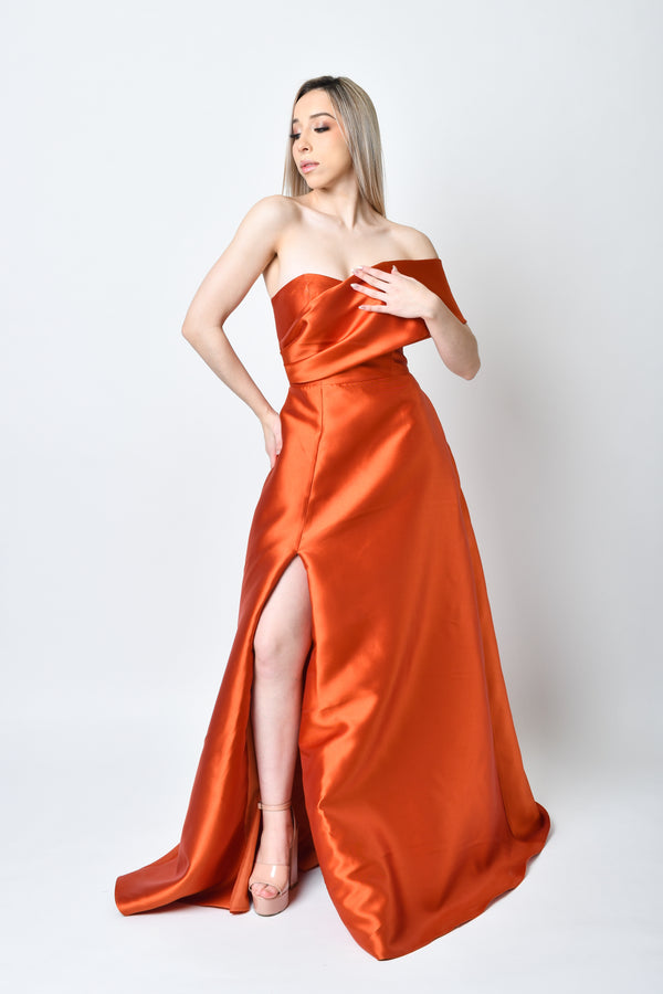 Arelis Orange Dress