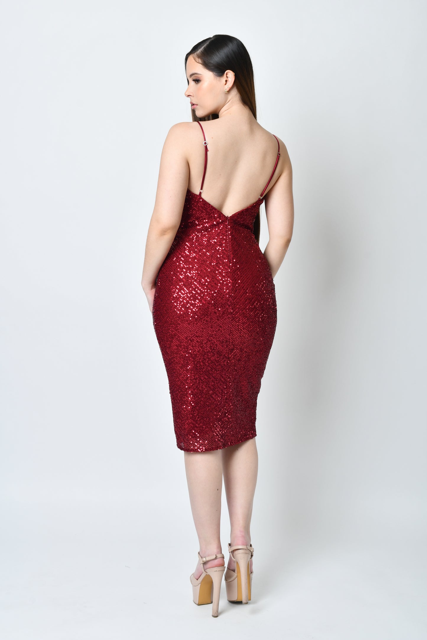 Briana wine Dress