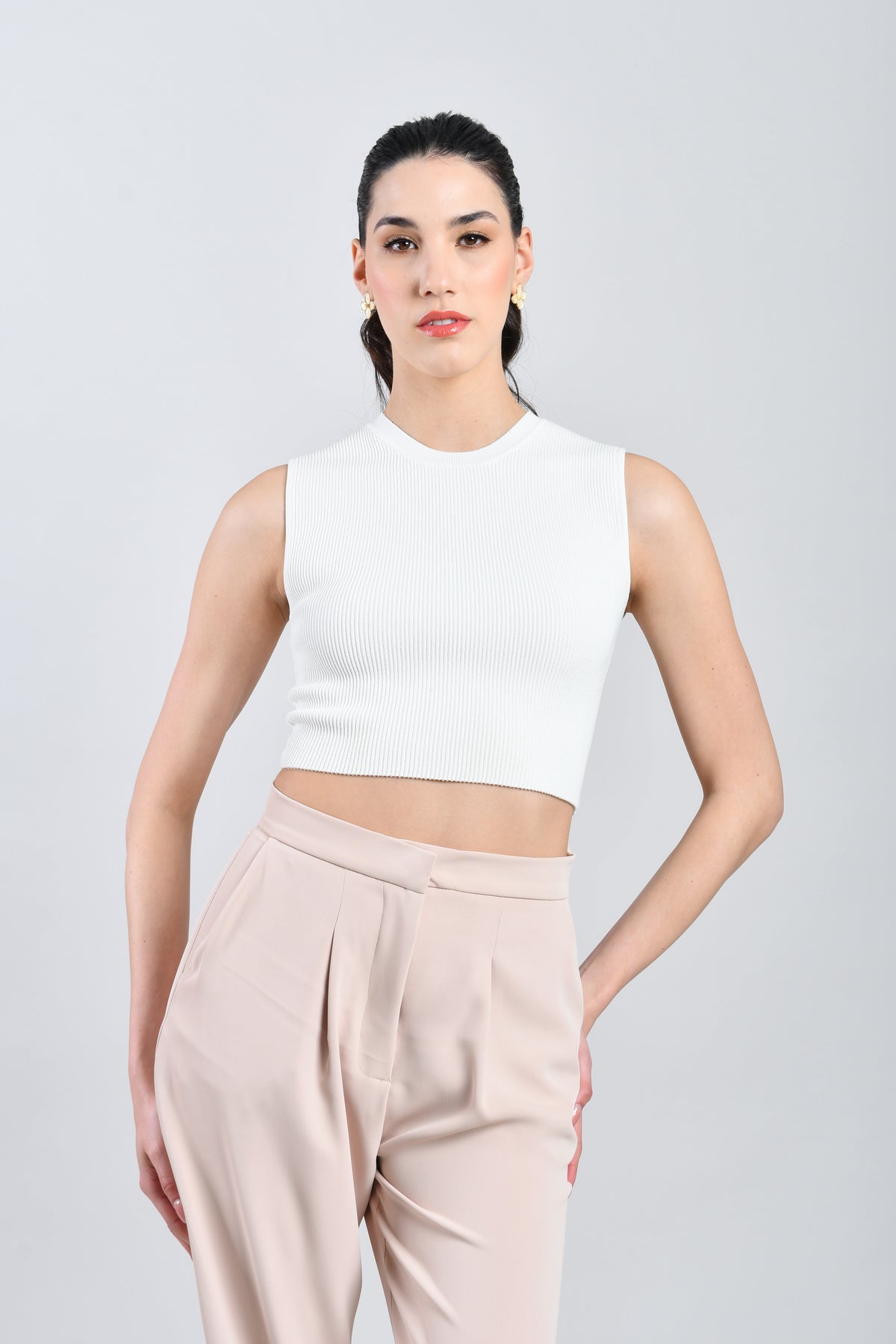 TOP CUELLO REDONDO